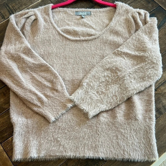 Marled Reunited Clothing Sweater Womens Pink Gold Metallic Scoop Neck Lg - Picture 9 of 11